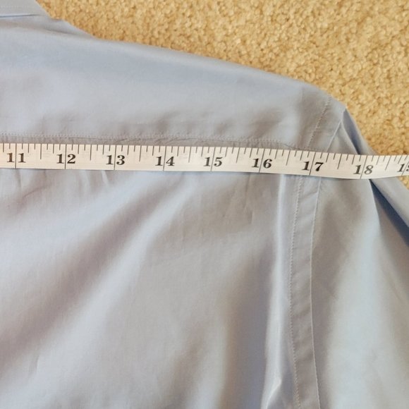 Harrods of London Mens Dress Shirt 15.5/39 Medium Blue 200/2 Extra Fine Cotton - Picture 8 of 11